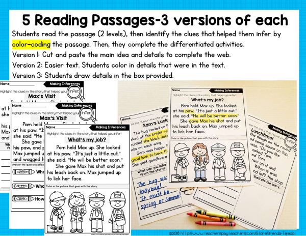 Making Inferences PowerPoint and Practice Activities Reading Comprehension Skill