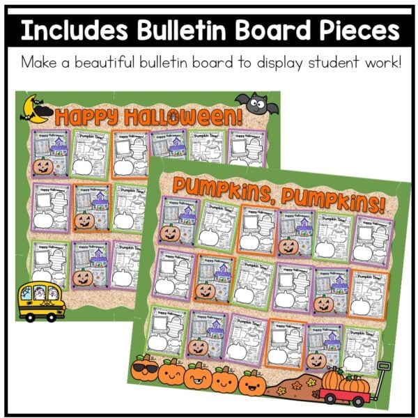 Halloween and Pumpkin Coloring Pages and Activity Posters and Bulletin Board - Image 6