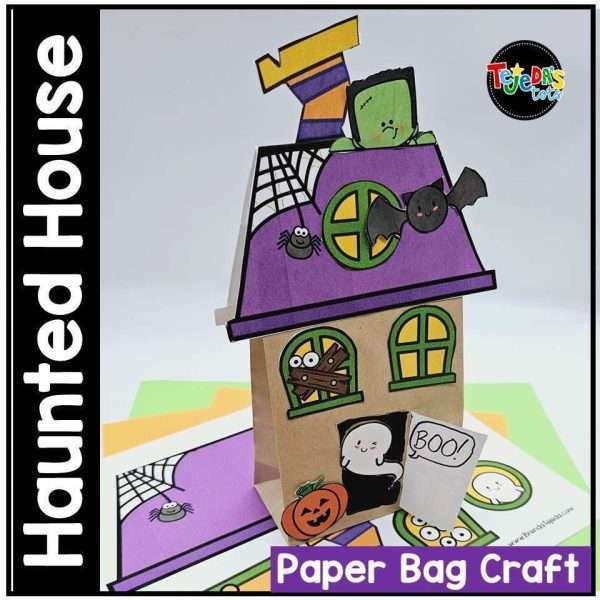 Halloween Activities Haunted House Craft and Book #learninginoctober