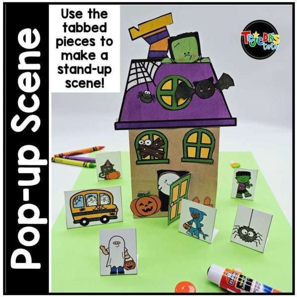Halloween Activities Haunted House Craft and Book #learninginoctober