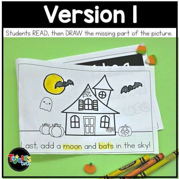 Halloween Activities Haunted House Craft and Book #learninginoctober