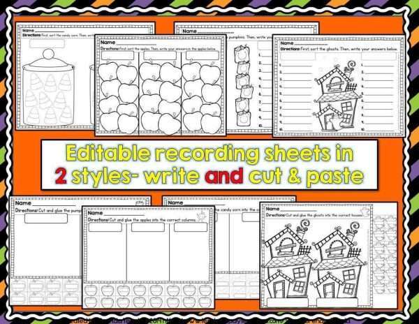 *EDITABLE* Make-Your-Own Fall & Halloween Sorting Centers