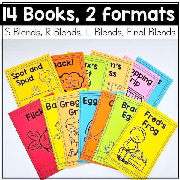 Decodable Readers Blends Books Science of Reading Kindergarten 1st Grade