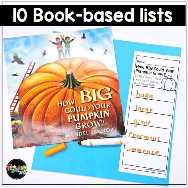 List Writing for Kindergarten and First Grade | Writer's Workshop Writing Lists