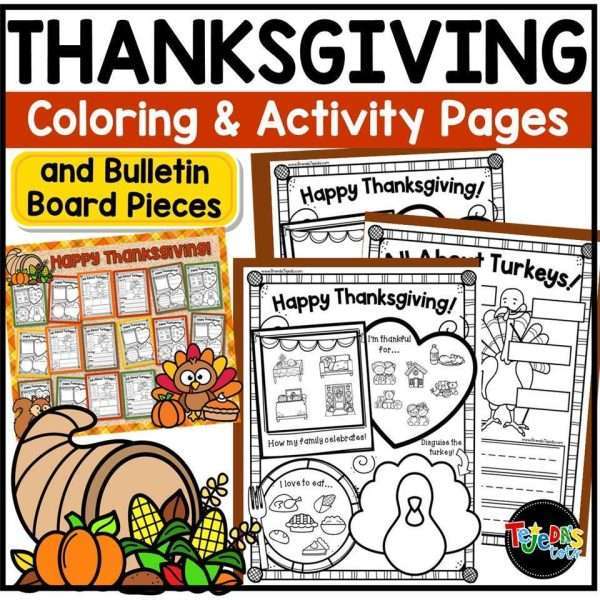 Thanksgiving Bulletin Board and Turkey in Disguise Coloring Pages Activity Pages