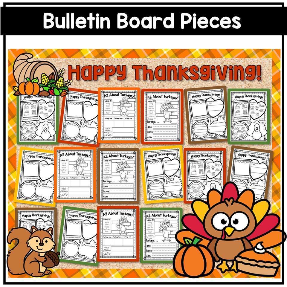 Thanksgiving Bulletin Board and Turkey in Disguise Coloring Pages Activity Pages - Image 5