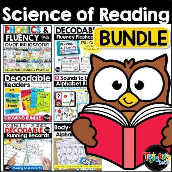 Decodable Books and Lessons Science of Reading Bundle for K-2