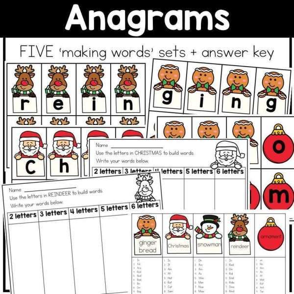Christmas Centers Reading Writing and Math Activities Gingerbread