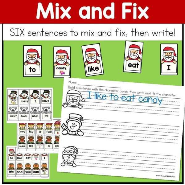 Christmas Centers Reading Writing and Math Activities Gingerbread