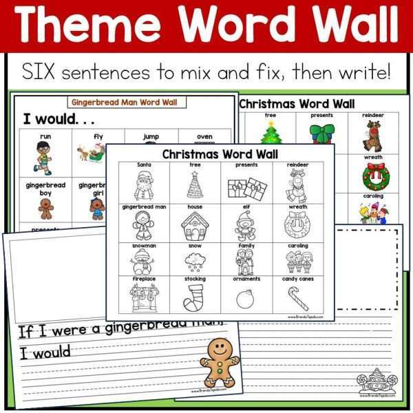 Christmas Centers Reading Writing and Math Activities Gingerbread