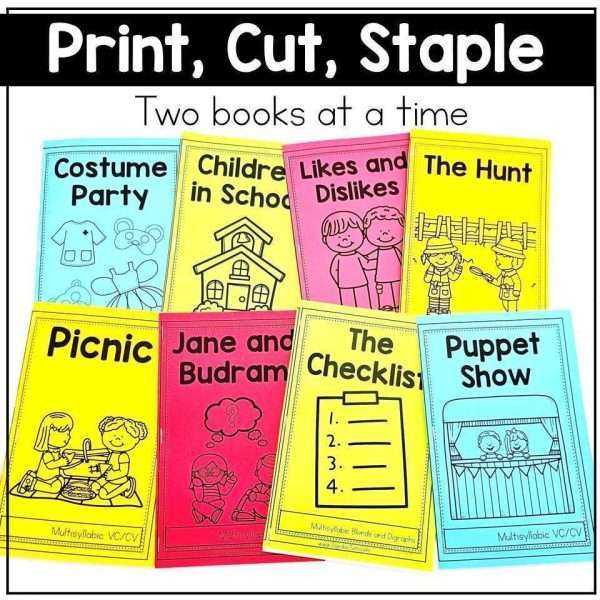 Decodable Readers Multisyllabic Word Books Science of Reading Syllable Division
