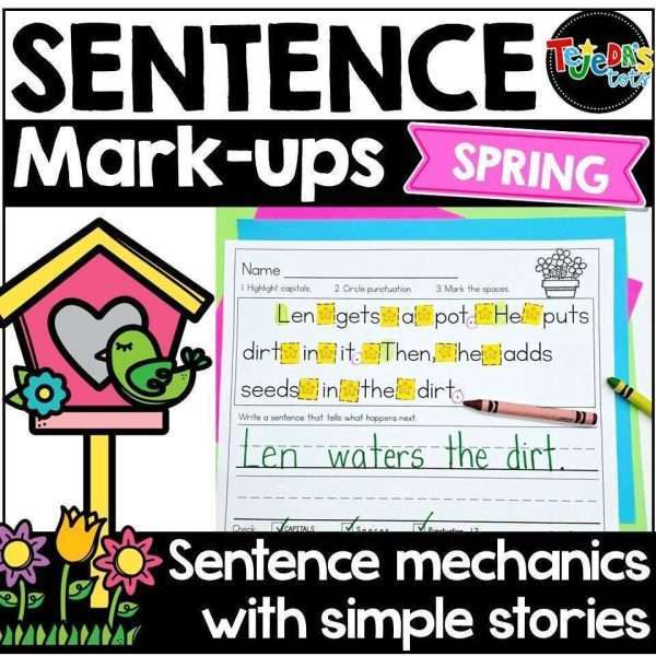 Capitalization and Punctuation Worksheets Sentence Editing and Structure Spring