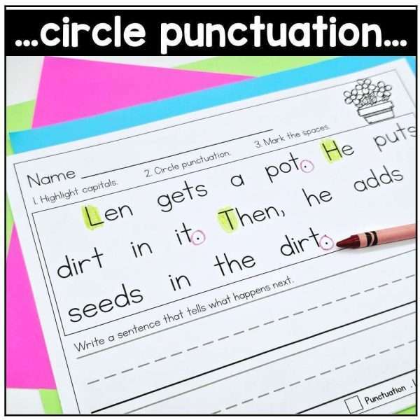 Capitalization and Punctuation Worksheets Sentence Editing and Structure Spring