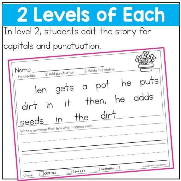 Capitalization and Punctuation Worksheets Sentence Editing and Structure Spring