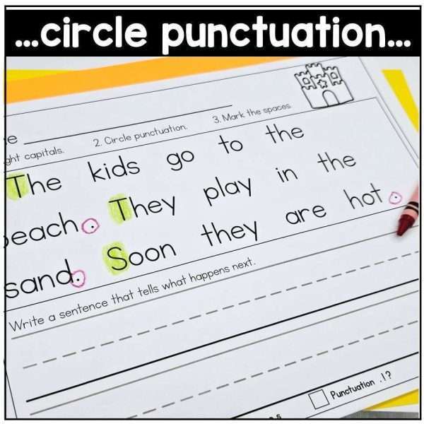 Capitalization and Punctuation Worksheets Sentence Editing and Structure Summer