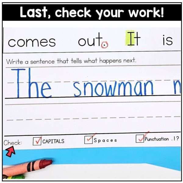 Capitalization and Punctuation Worksheets Sentence Editing and Structure Winter