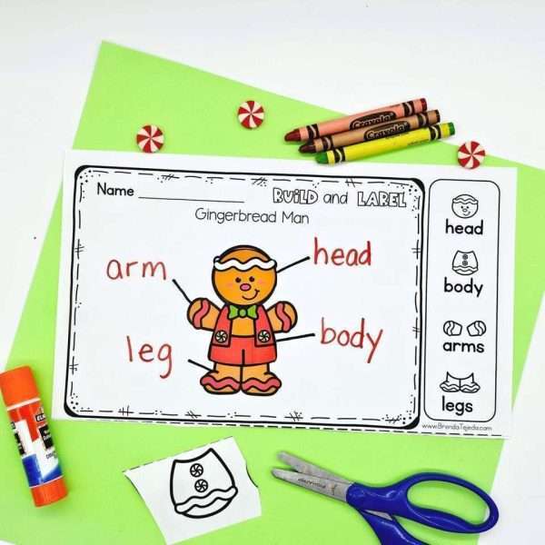 Build a Gingerbread Man | Gingerbread House Writing Activity Pages