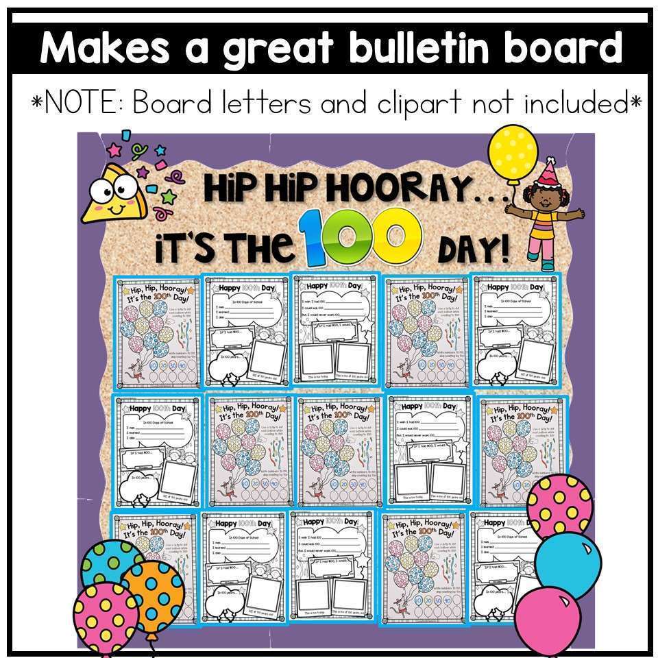 100th Day of School Coloring Page Craft Activity Posters K-1st Grade - Image 4