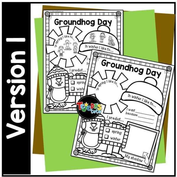 Groundhog Day Coloring Pages Activity Posters All About Groundhogs K-1st Grade