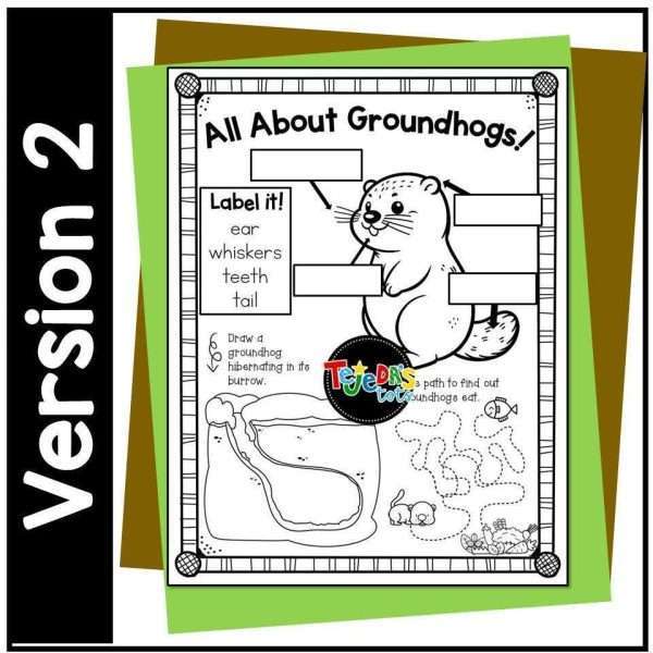 Groundhog Day Coloring Pages Activity Posters All About Groundhogs K-1st Grade