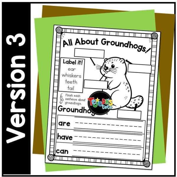 Groundhog Day Coloring Pages Activity Posters All About Groundhogs K-1st Grade