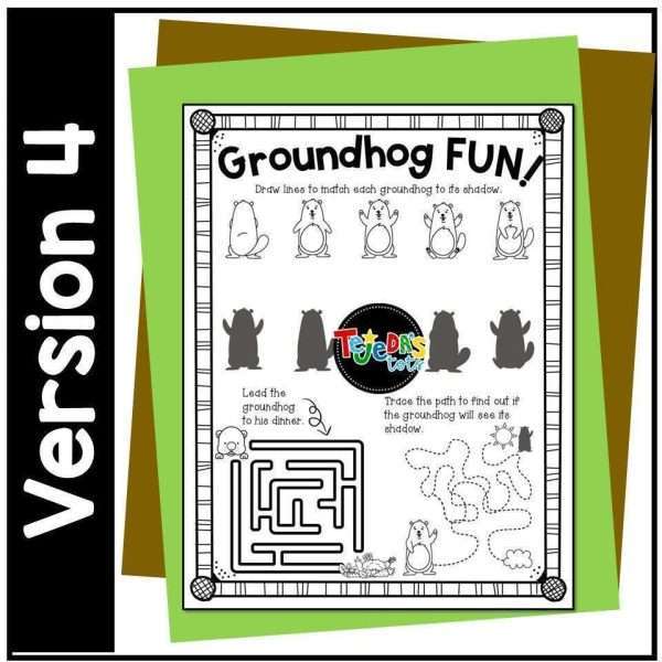 Groundhog Day Coloring Pages Activity Posters All About Groundhogs K-1st Grade