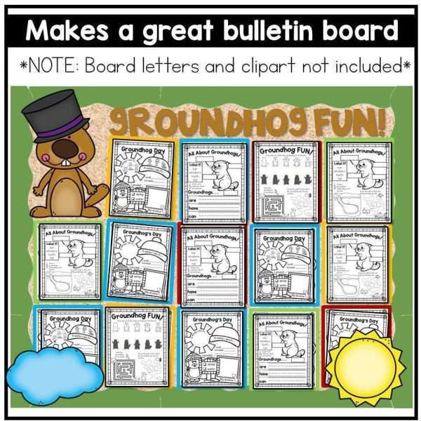 Groundhog Day Coloring Pages Activity Posters All About Groundhogs K-1st Grade