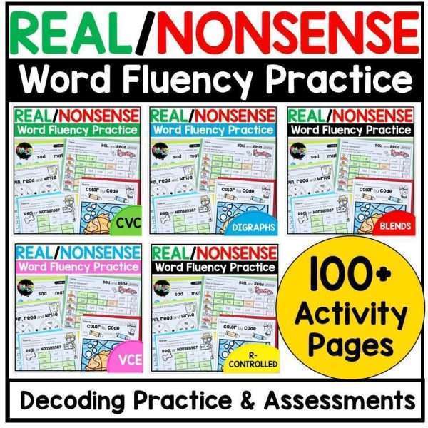 Nonsense Word Fluency Practice | Nonsense Words Games and Activities