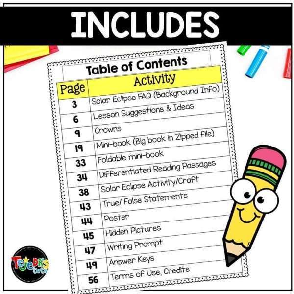 Solar Eclipse 2024 | Total Solar Eclipse Activities | Reading Passages K-2