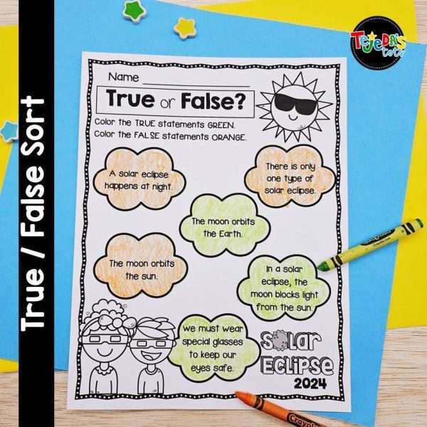 Solar Eclipse 2024 | Total Solar Eclipse Activities | Reading Passages K-2