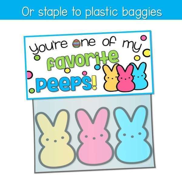 Easter Gift Tags Spring Gift Tag from Teacher with Chicks and Bunnies Eggs
