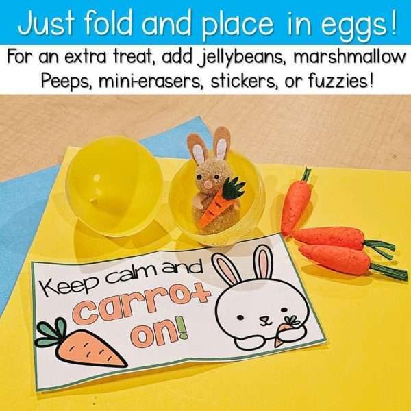 Easter Gift Tags Spring Gift Tag from Teacher with Chicks and Bunnies Eggs
