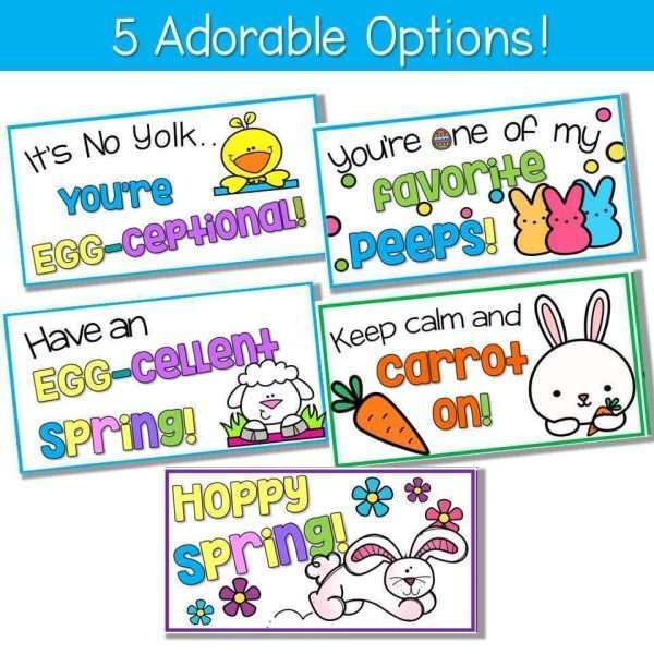 Easter Gift Tags Spring Gift Tag from Teacher with Chicks and Bunnies Eggs
