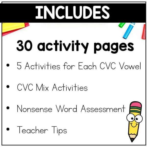Nonsense Word Fluency Practice CVC | Nonsense Words Games and Activities