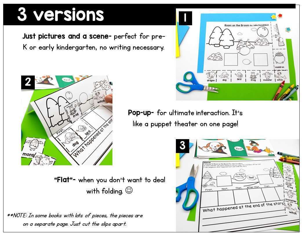 Sequencing and Story Retell Pop-ups and Pocket Chart Cards BUNDLE - Image 10