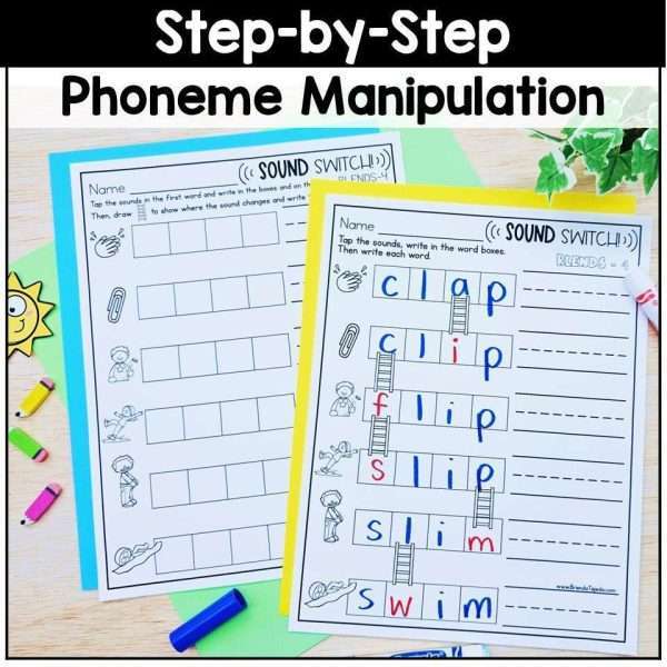 Blends Word Ladders Word Chains Phonemic Manipulation Activity 1st Grade