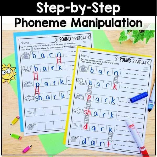 AR and OR Practice Word Ladders Word Chains Phonemic Manipulation Activity