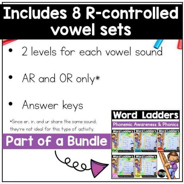 Word Ladders Word Chains Phonemic Manipulation Practice Activities Bundle
