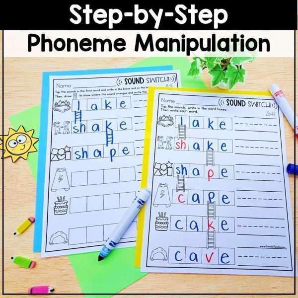 VCE Word Ladders Word Chains Phonemic Manipulation Activity 1st Grade