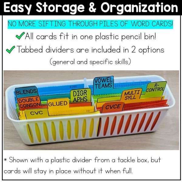 Decodable Word & Sentence Cards Science of Reading Phonics Fluency Intervention