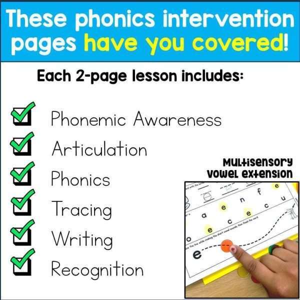 Phonics Intervention Pages - Alphabet Worksheets | Letters and Letter Sounds