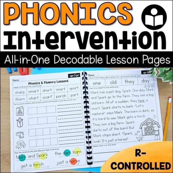 Phonics Intervention R-Controlled Vowels Decodable Passages Small Group ...
