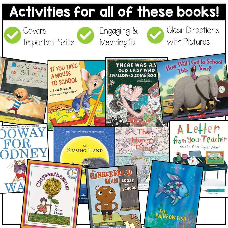 September/Back-to-School Read-Alouds: Comp. Skills and Writing Activities - Image 2