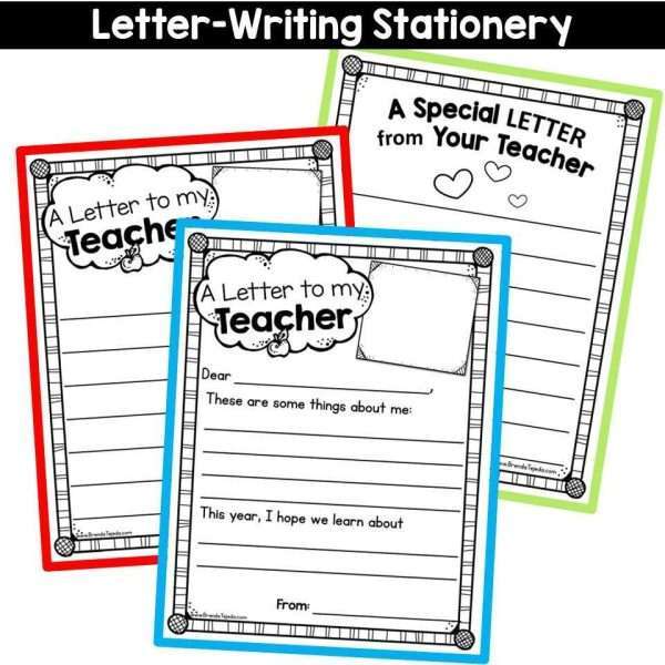 A Letter From Your Teacher on the First Day of School Book Companion Read-Aloud