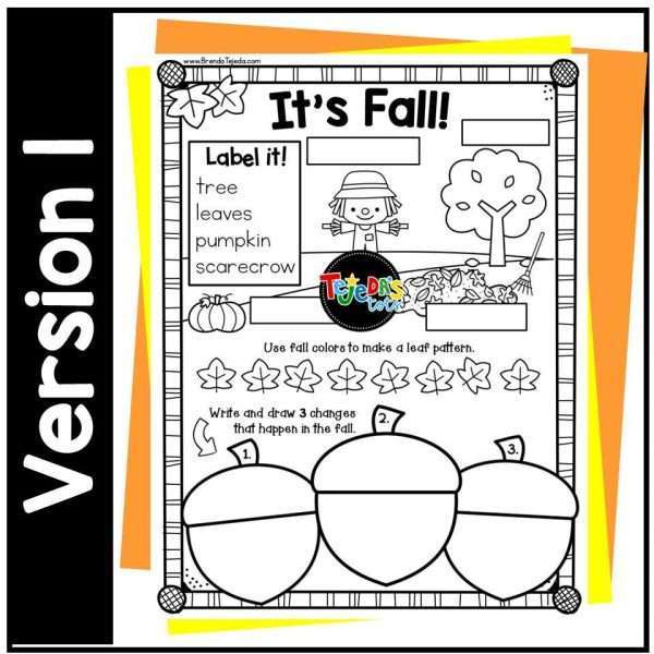 Fall Coloring Pages Posters and Autumn Activities | Kindergarten First Grade