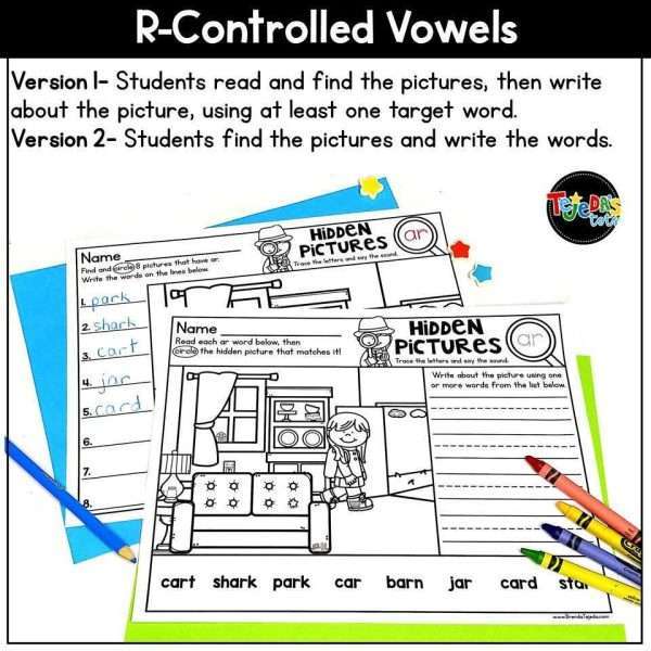 Phonics Hidden Pictures: R-controlled vowels