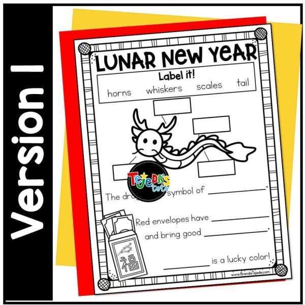 Chinese and Lunar New Year Coloring Pages Directed Drawing Activity Posters