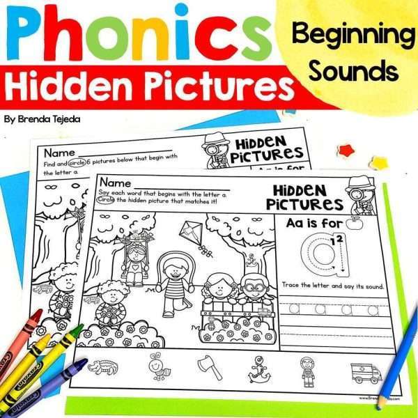 Phonics Hidden Pictures: Beginning Sounds