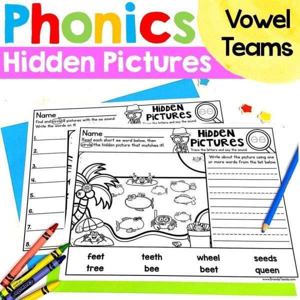 Phonics Hidden Pictures: Vowel Teams