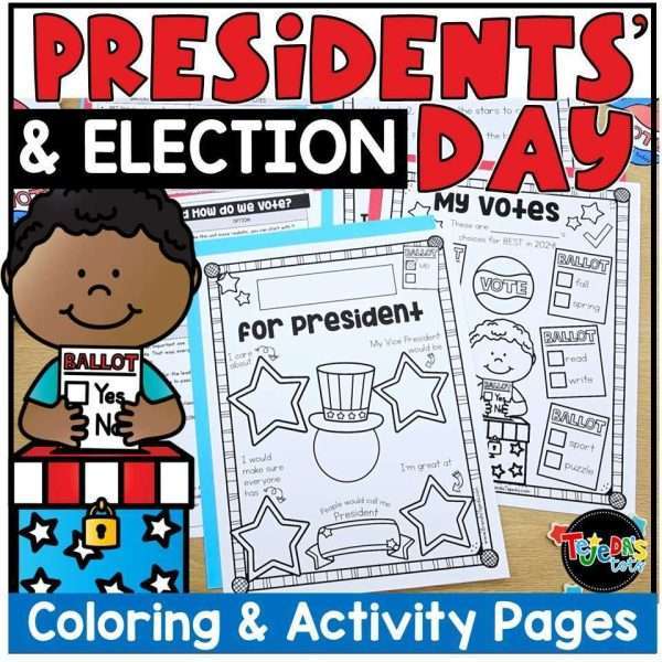Presidents Day and Election Day Coloring Pages Poster and Activities | If I were President